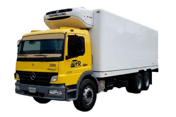 Transporte de carga congelada: pollo, carne, mariscos y pescado